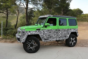 Внедорожный Mercedes G-Class с двумя осями опять попался шпионам Внедорожный Mercedes G-Class с двумя осями опять попался шпионам